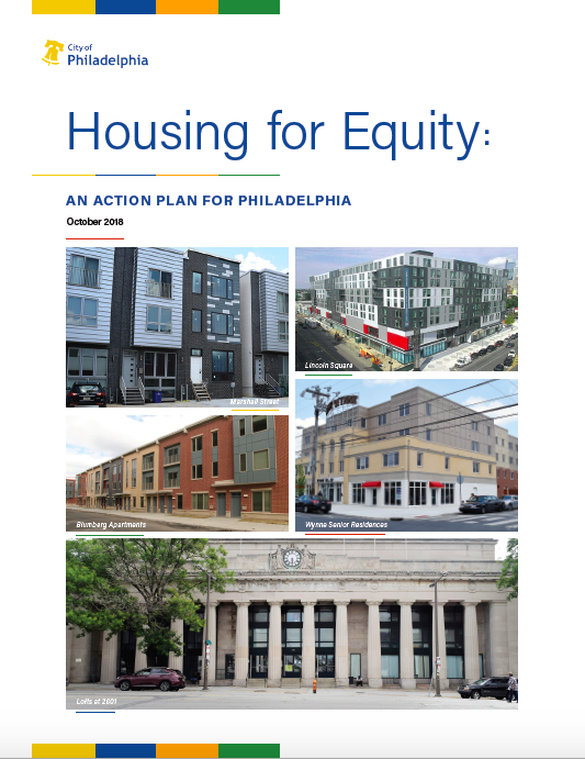Front page of the Philadelphia Housing Action Plan.