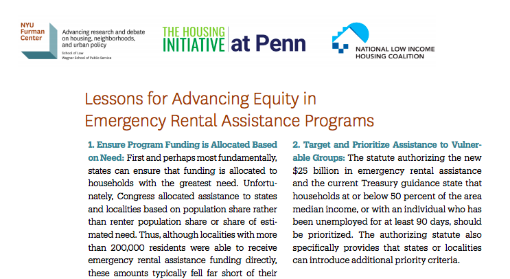 Click here to download a brief about rental assistance programs across the country.